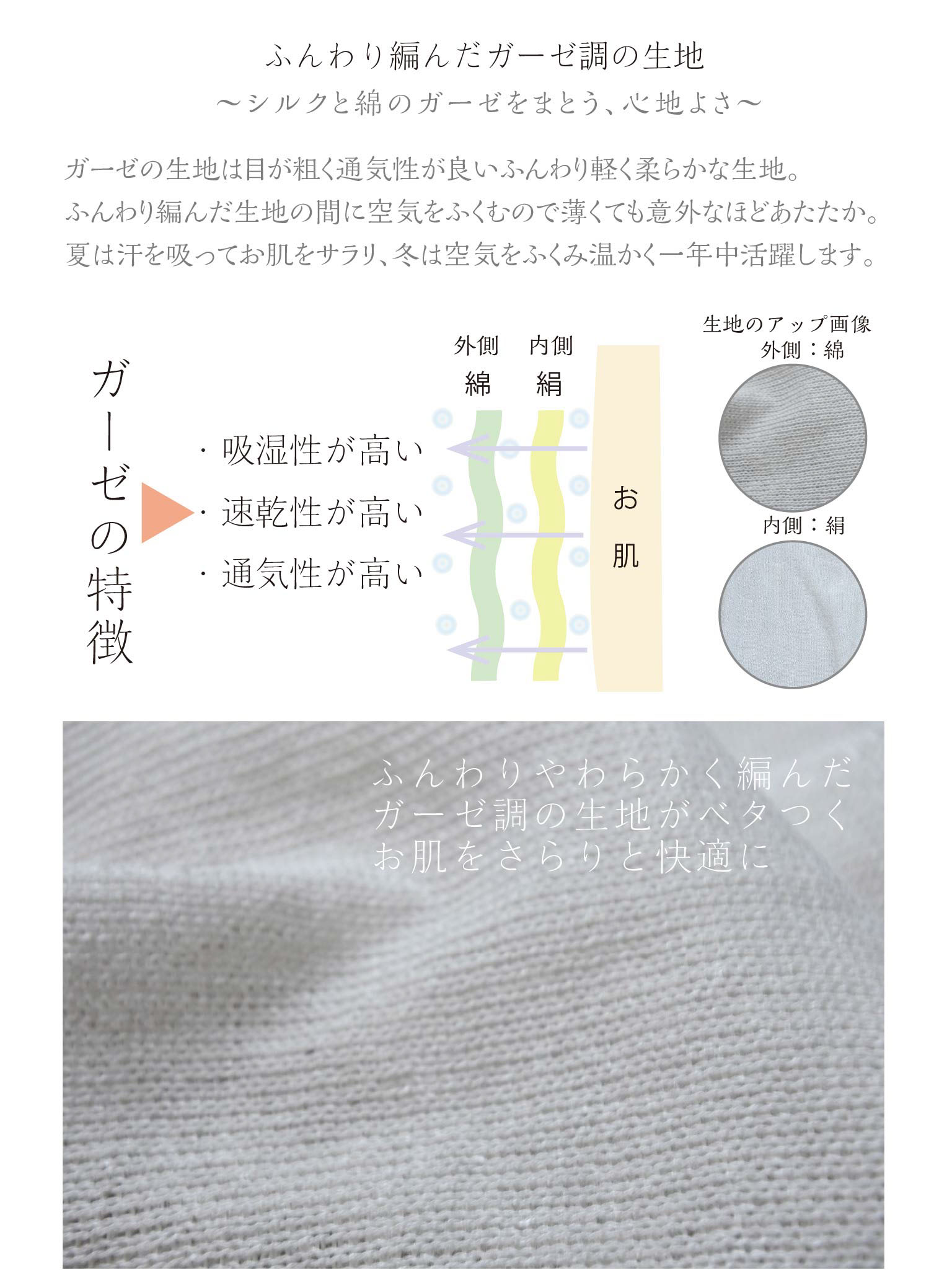綿シルクレギンス