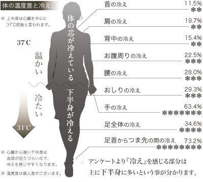 体の温度差と冷え